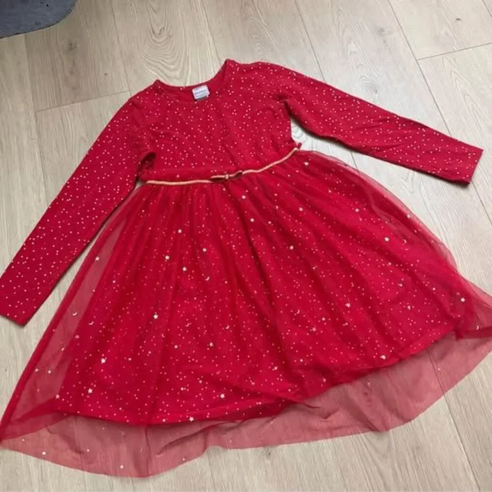 Hanna Andersson Red Tulle Star Dress Size 8